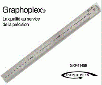 R�glet acier �pais - 30cm