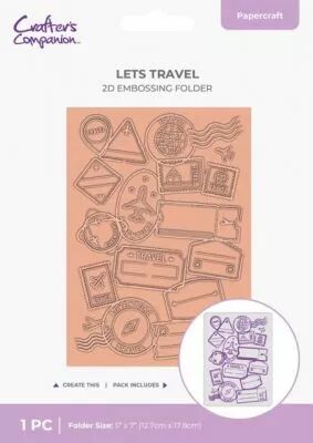 Retro Vacay 5x7 Inch 2D Embossing Folder Let\'s Travel