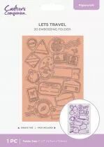 Retro Vacay 5x7 Inch 2D Embossing Folder Let\'s Travel