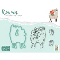 Rowan Die & Clear Stamp Sets Christmas Lama