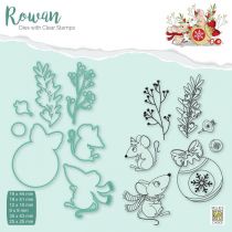 Rowan Die & Clear Stamp Sets Christmas Mouse-1 Christmas Bauble
