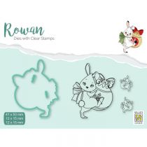 Rowan Die & Clear Stamp Sets Christmas Rabbit