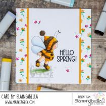 Rubber Stamp Bundle Girl is a Bee