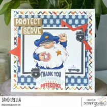 RUBBER STAMP GNOME POLICE OFFICER