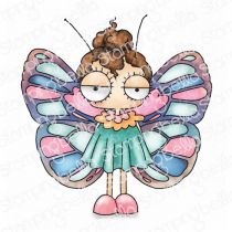 Rubber Stamp Mini Oddball Butterfly Girl