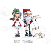 RUBBER STAMP ODDBALL SANTA AND THE MISSUS