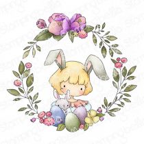 Rubber Stamp Tiny Townie April & Her Bunny Love Easter