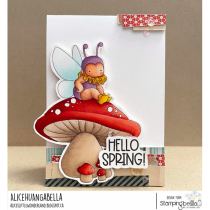 Rubber Stamp Tiny Townie Wonderland Caterpillar has his Wings