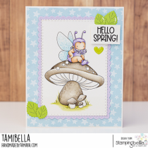 Rubber Stamp Tiny Townie Wonderland Caterpillar has his Wings