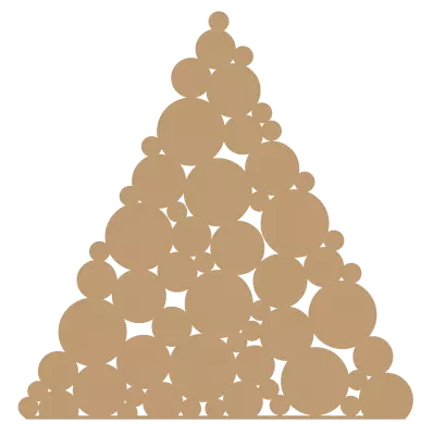 SAPIN A DECORER AVEC RONDS BOIS MDF 3 MM