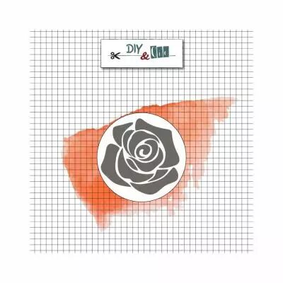 Sceau en laiton : rose