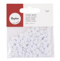 SEQUINS BOMBES 6 MM BLANC
