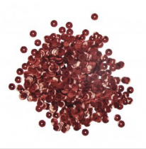 SEQUINS BOMBES 6 MM ROUGE