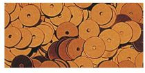 SEQUINS LISSES 6 MM OCRE