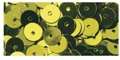 SEQUINS LISSES 6 MM VERT OLIVE