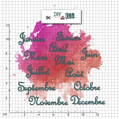 Set de die : Mois de l\'ann�e V2 - DIY and Cie