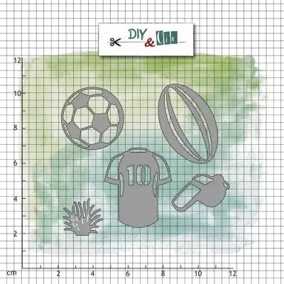 Set de dies : Foot et rugby - DIY and Cie