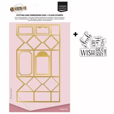 Set de Tampons & Matrices de D�coupe A4 Bo�te de No�l Papillote 9pcs