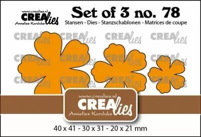 Set of 3 no. 78, Solid Flowers 32