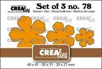 Set of 3 no. 78, Solid Flowers 32