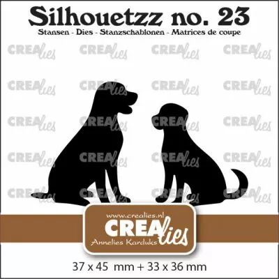 Silhouette n� 23, Chiens assis