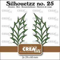 Silhouetzz dies no. 25, Leaves 22 Open Holly Leaf big and mirror image