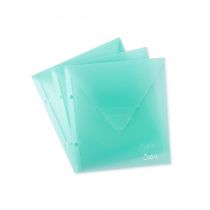 Sizzix Plastic Envelopes 3/Pkg 6.875\ X5\ , Mint Julep