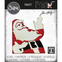 Sizzix Thinlits Dies By Tim Holtz 6/Pkg Retro Santa