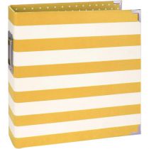Sn@p! Designer Binder 6\ X8\  Yellow Stripe - Album Classeur jaune à rayures