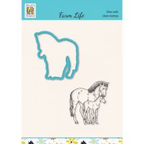 Snellen Die & Clear Stamp Sets Farm-Life Hord And Foal
