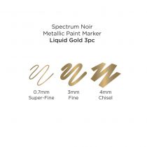 Spectrum Noir Metallic Paint Marker 3/PKg Liquid Gold