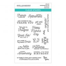 Spellbinders Clear Acrylic Stamps Celebrate You Sentiments For You