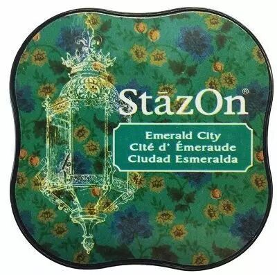 STAZON MIDI INK PAD EMERALD CITY