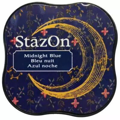 STAZON MIDI INK PAD MIDNIGHT BLUE