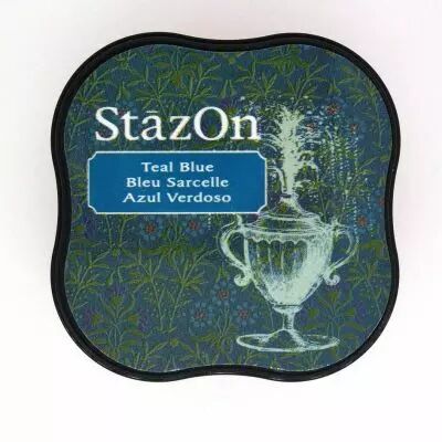 STAZON MIDI INK PAD TEAL BLUE