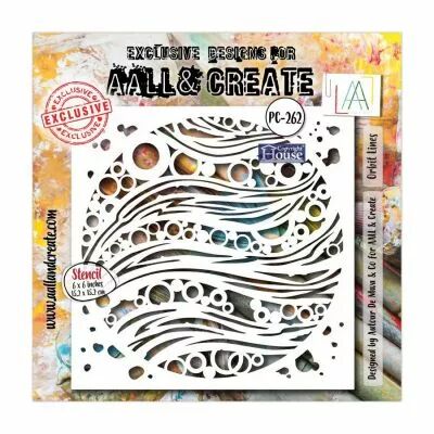 Stencil 262 - 6\'x6\' - Orbit Lines