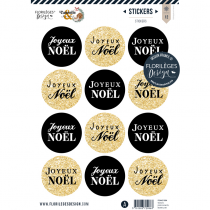 Stickers JOYEUX NOËL NOIR & OR