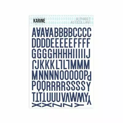 Sur le fil - Alphabet Bleu Marine - Les Ateliers de Karine