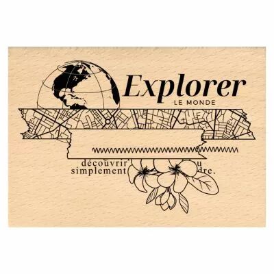 Tampon bois EXPLORER LE MONDE