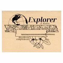 Tampon bois EXPLORER LE MONDE