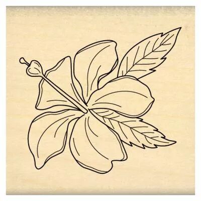 Tampon bois FLEUR DES TROPIQUES