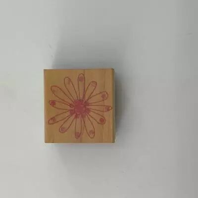 TAMPON BOIS OCCASION KALEIDOSCOPE WILD DAISY 5X5CM