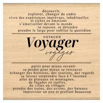 Tampon bois PARTIR VOYAGER