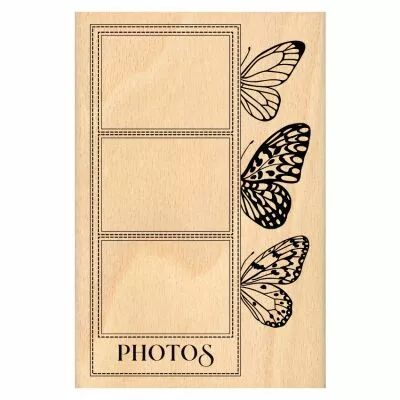 Tampon bois PHOTOS ET PAPILLONS