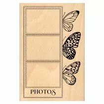 Tampon bois PHOTOS ET PAPILLONS