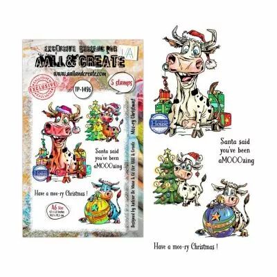 Tampon Clear - 1496 - moo-ry christmas