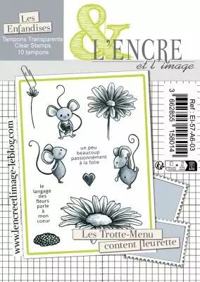 Tampon clear - Les Trotte-Menu content Fleurette - lencreetlimage