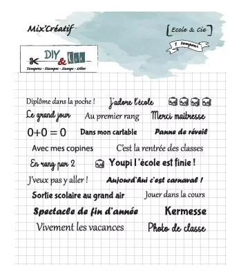 Tampon clear : Rentr�e et cie - DIY and Cie