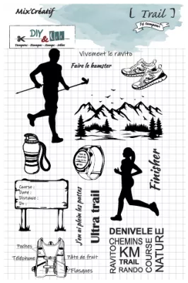 Tampon clear : Trail - DIY and Cie