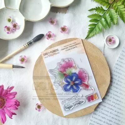 TAMPON CLEAR A7 CRAYON FLEURI
